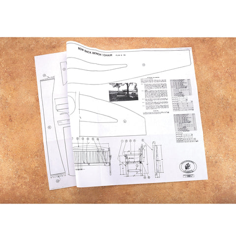Woodworking Project Paper Plan to Build Bow Back Bench and Chair woodworking plan