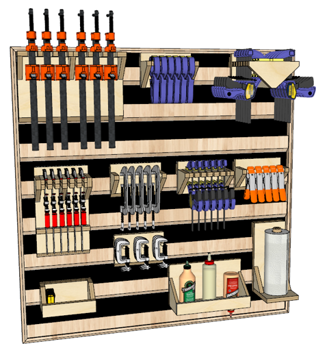 French Cleat Clamp Organizer Build Plans - Image 1