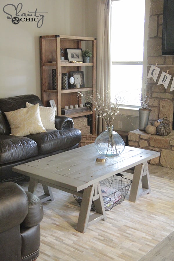DIY Sawhorse Coffee Table - Image 1