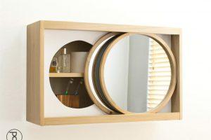 Rolling Mirror Bathroom Wall Cabinet woodworking plan