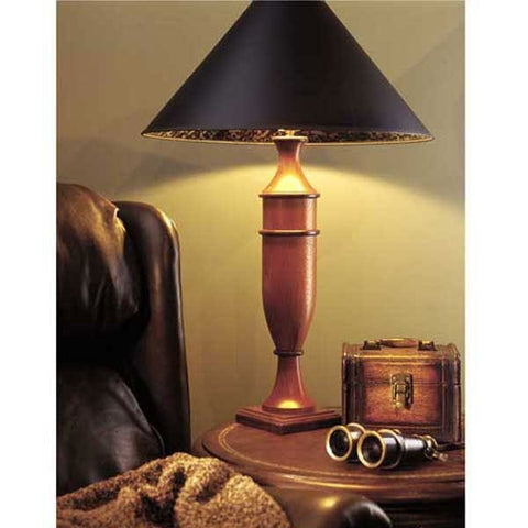 Woodworking Project Paper Plan to Build Turned Table Lamp - Image 1