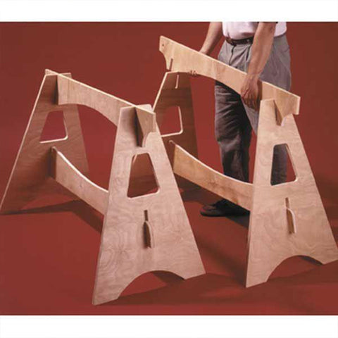 Downloadable Woodworking Project Plan to Build Knockdown Sawhorses - Image 1