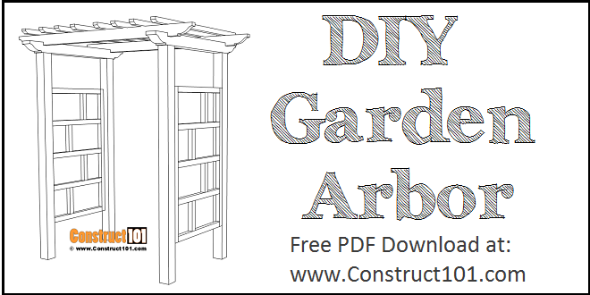 Freestanding Garden Arbor Plans (free PDF) - Image 1