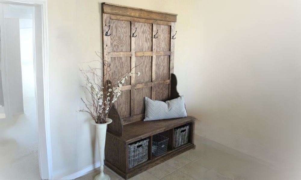 Farmhouse Hall Tree woodworking plan