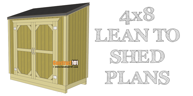 Lean To Shed Plans – 4×8 – Step-By-Step Plans - Image 1
