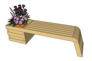 Modern Outdoor Bench - Image 1