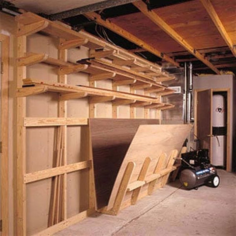 Woodworking Project Paper Plan to Build Lumber Storage Rack - Image 1