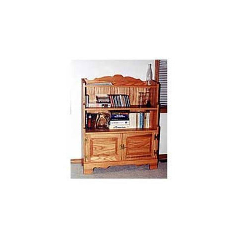 Woodworking Project Paper Plan to Build Bookcase with Cabinet - Image 1