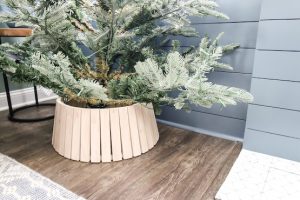 DIY Slatted Christmas Tree Collar - Image 1