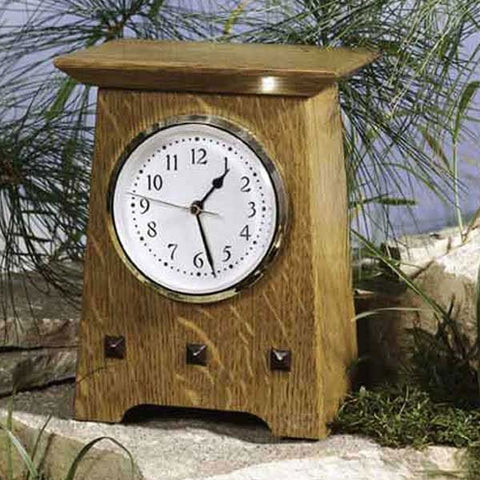 Woodworking Project Paper Plan to Build Arts & Crafts Clock - Image 1