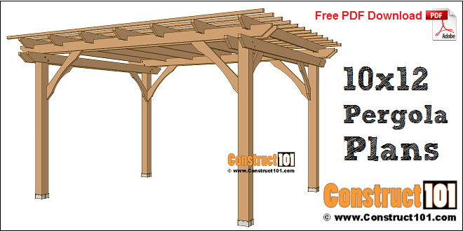 Pergola Plans – 10×12 – Free PDF Download - Image 1