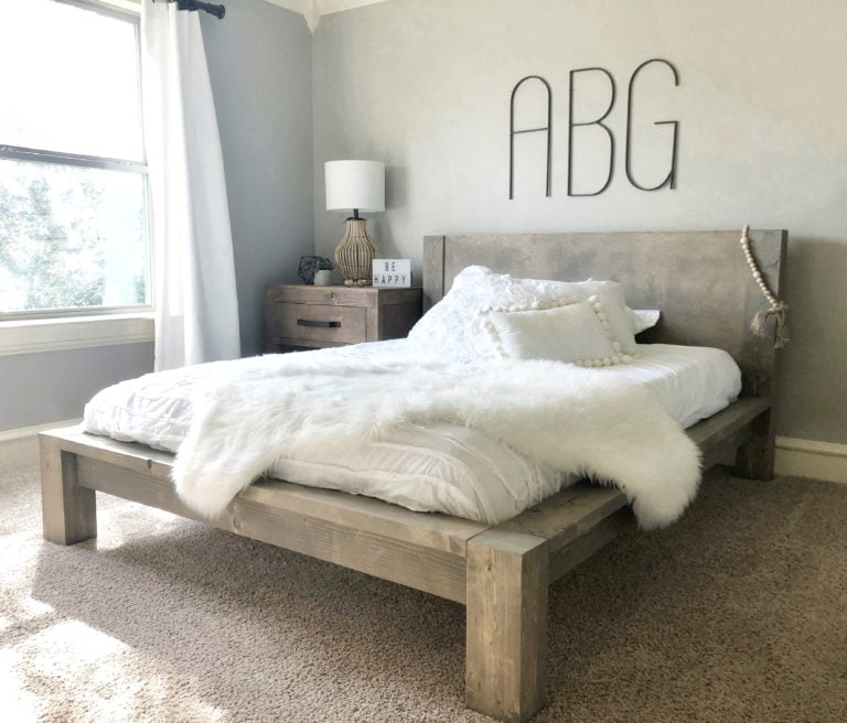 DIY Rustic Modern Queen Bed - Image 1