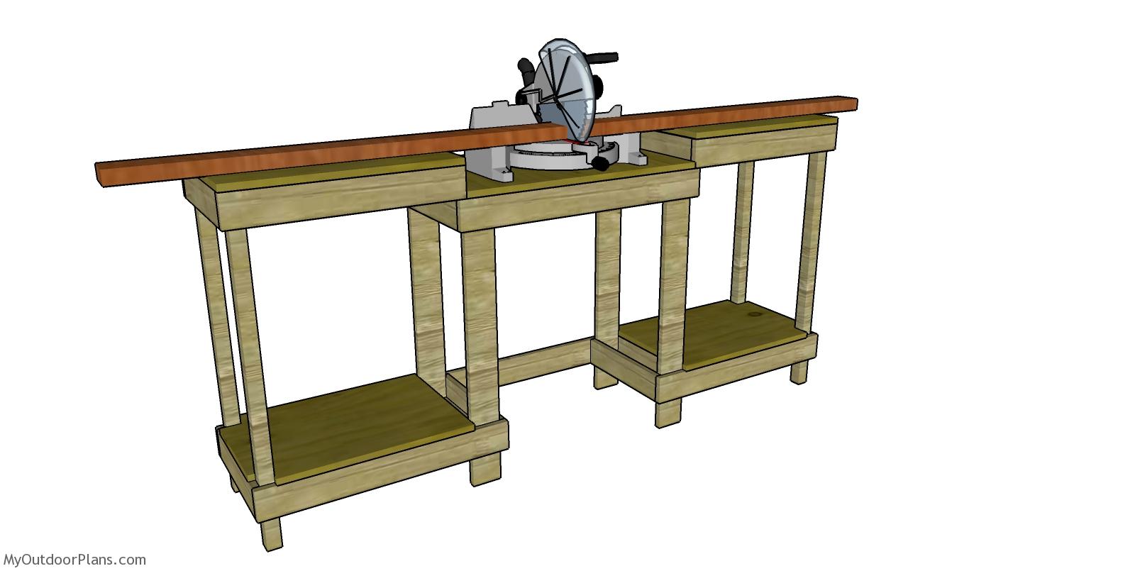SIMPLE MITER SAW STATION – FREE DIY PLANS woodworking plan
