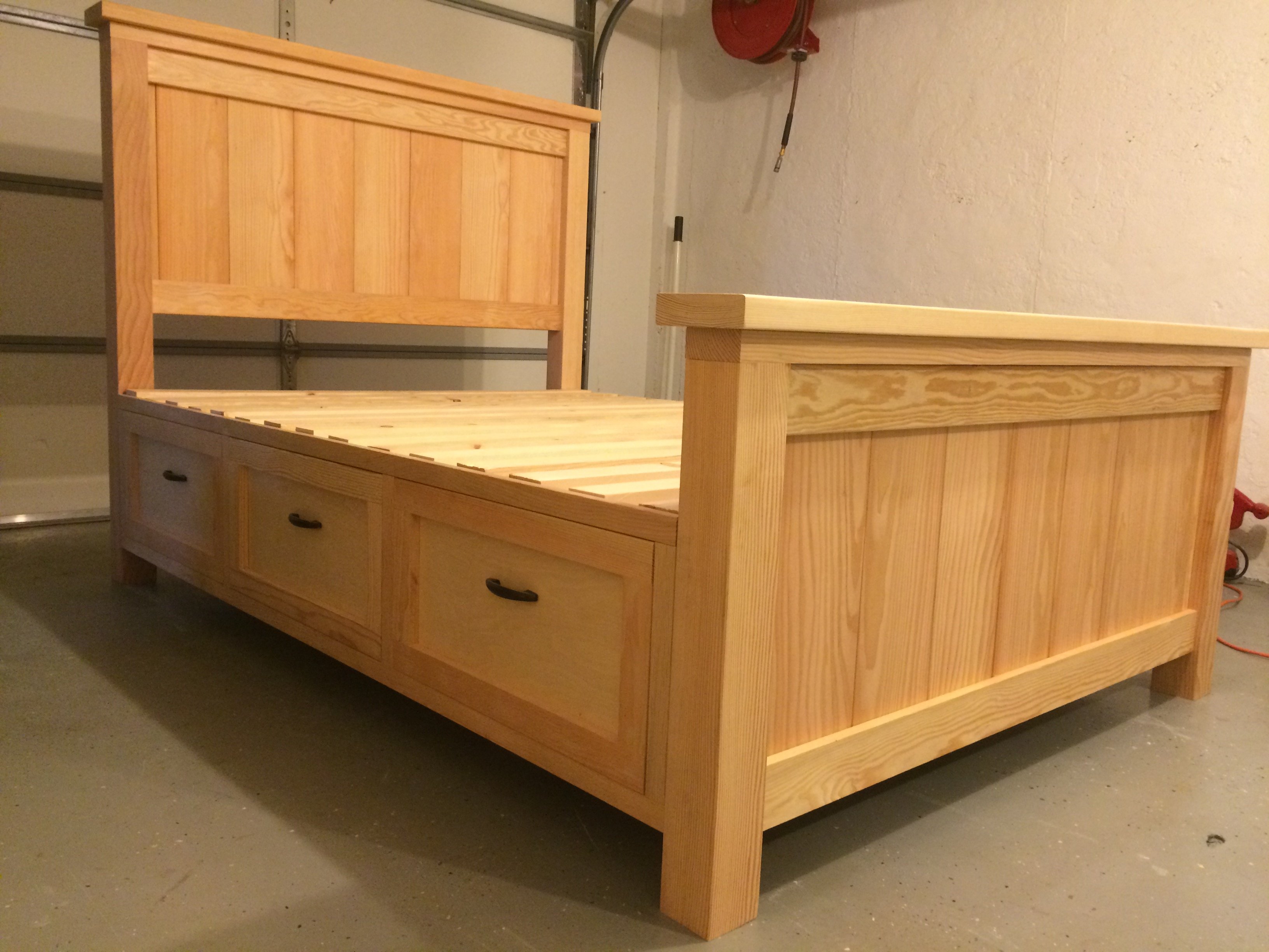 Farmhouse Storage Bed with Drawers (Twin and Full) - Image 1