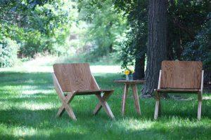 Plywood Chair Set - Image 1