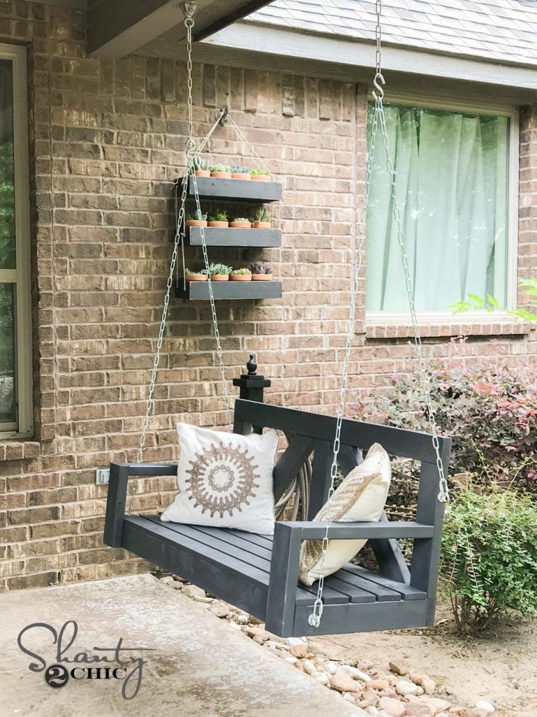 DIY $40 Farmhouse Porch Swing woodworking plan