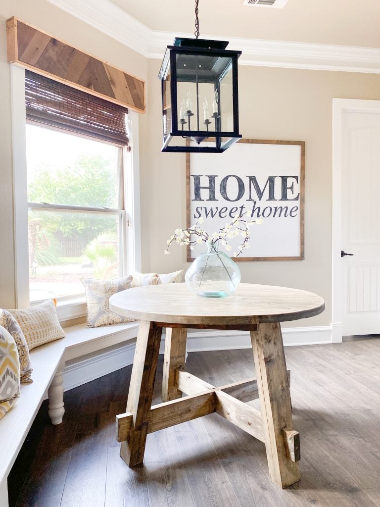 DIY Round Dining Table woodworking plan