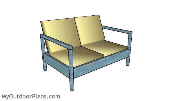 OUTDOOR LOVESEAT PLANS woodworking plan