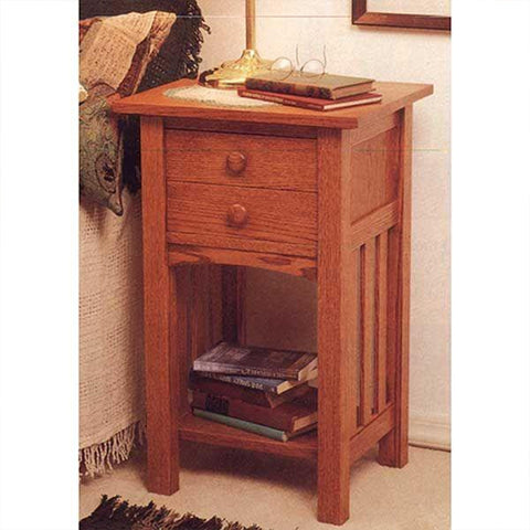 Downloadable Woodworking Project Plan to Build Arts and Crafts End Table/Nightstand - Image 1