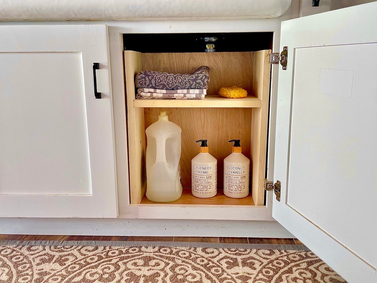 Under Kitchen Sink Organizer Shelf woodworking plan
