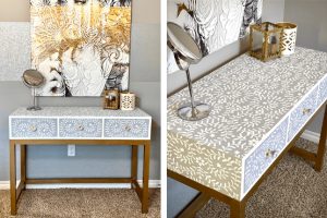 DIY Makeup Vanity Desk woodworking plan