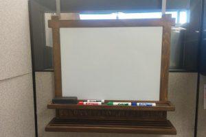 Framed Magnetic Whiteboard with a Lego Inlay Shelf - Image 1