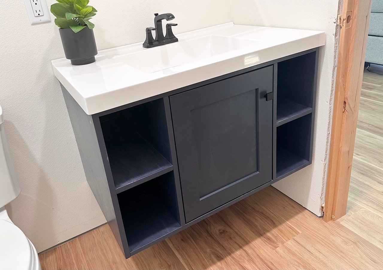 36″ Floating Vanity Cabinet – Free Plans woodworking plan