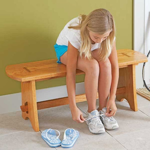 Woodworking Project Paper Plan to Build Wedge-Tenon Bench woodworking plan