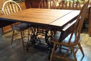 Table for Antique Sewing Machine Base - Image 1
