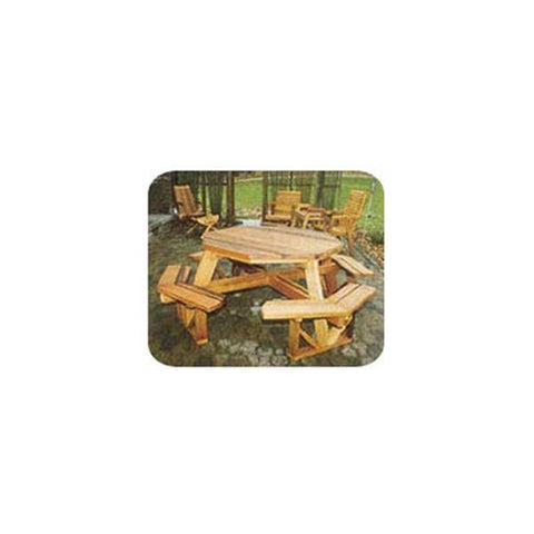 Woodworking Project Paper Plan to Build Octagon Picnic Table - Image 1