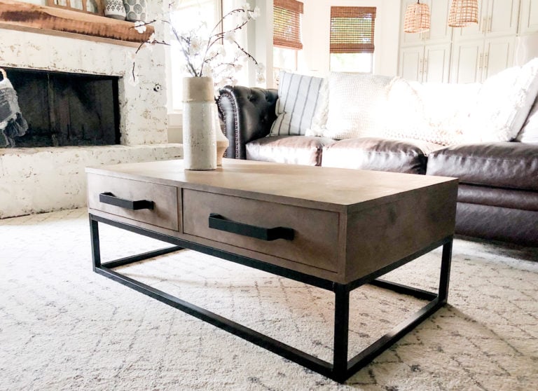 Wood and Metal Coffee Table - Image 1