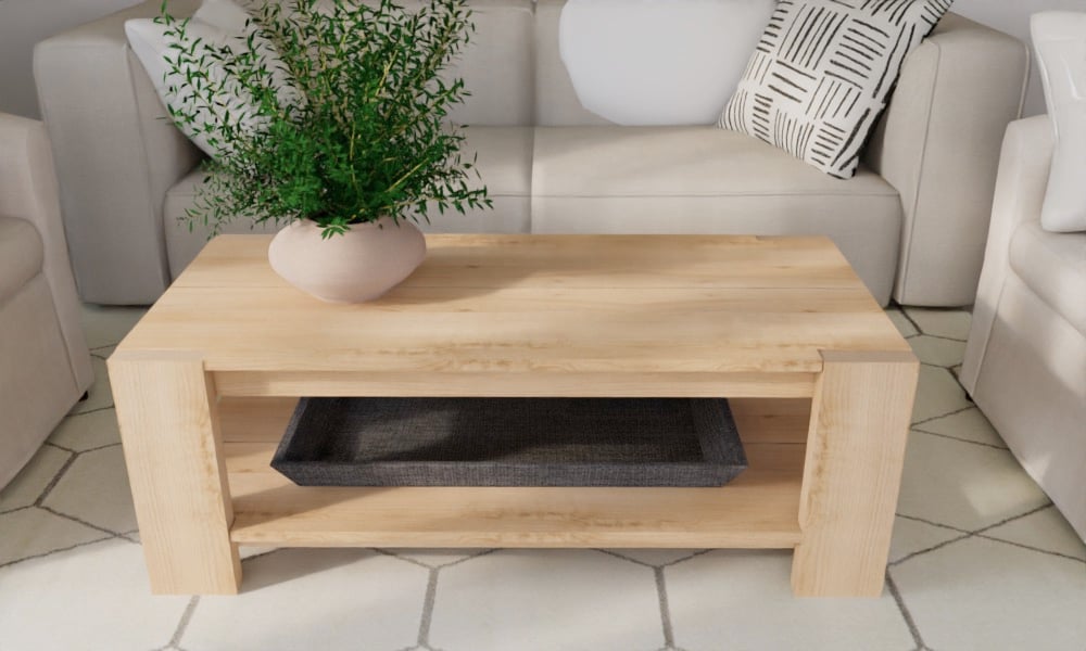 Chunky Leg Coffee Table – Rectangle woodworking plan