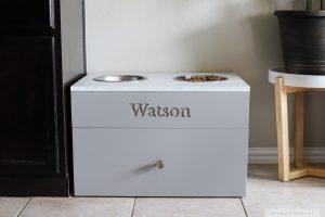 Large Dog Food Station woodworking plan