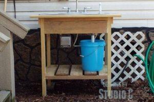 Build an Outdoor Sink woodworking plan