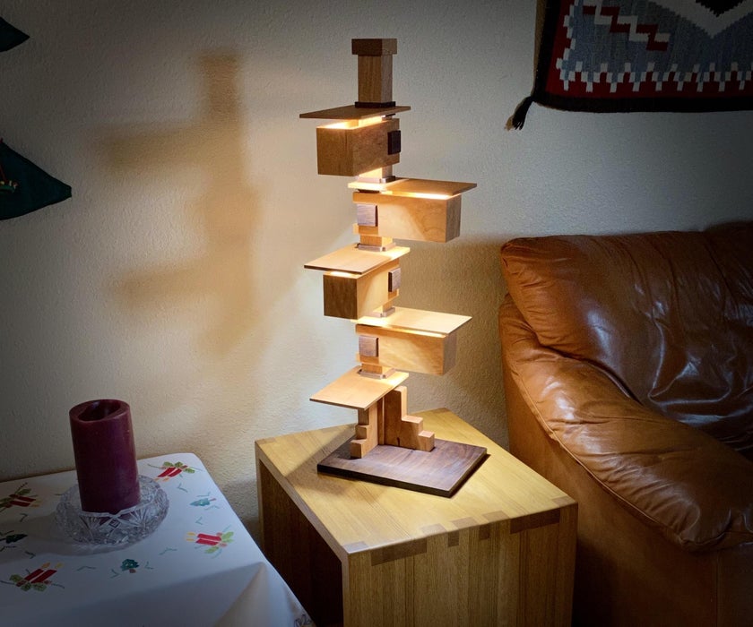 Cherry Wood Table Lamp - Image 1