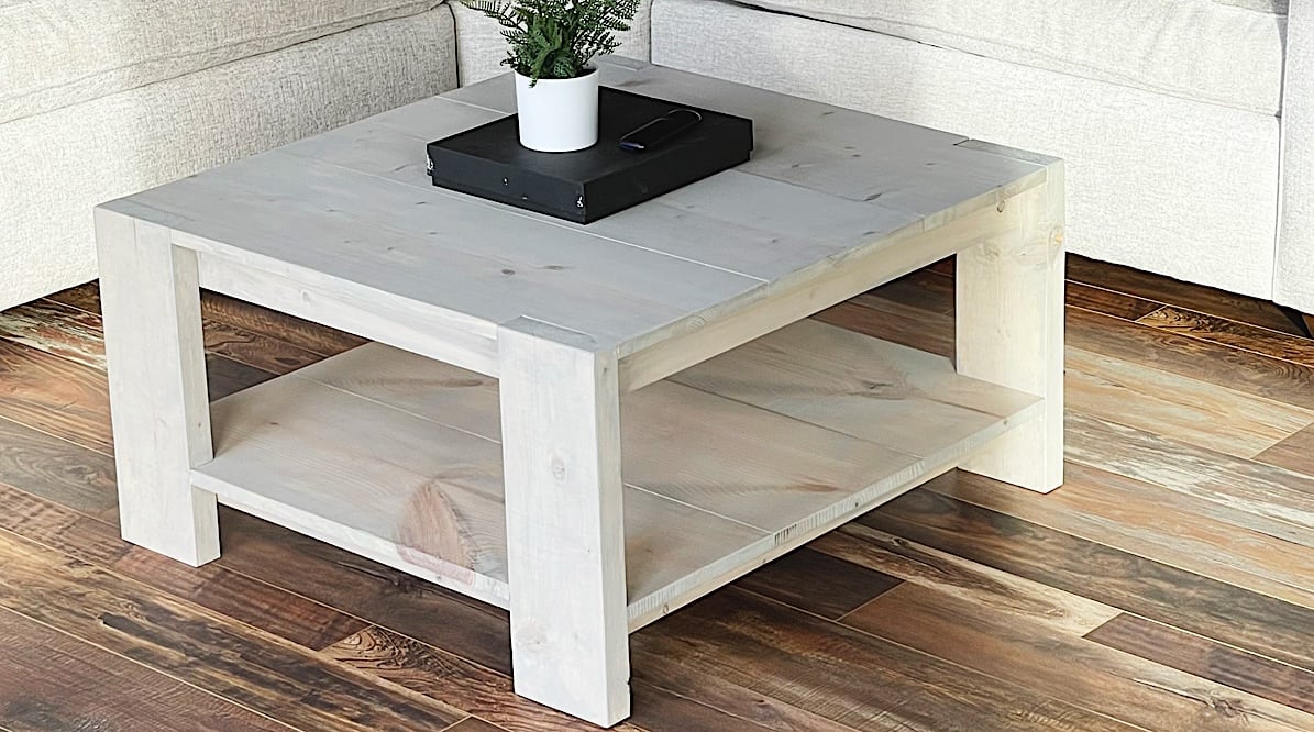 Chunky Leg Coffee Table – Square - Image 1