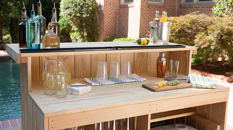 Outdoor Bar(+Hack) woodworking plan