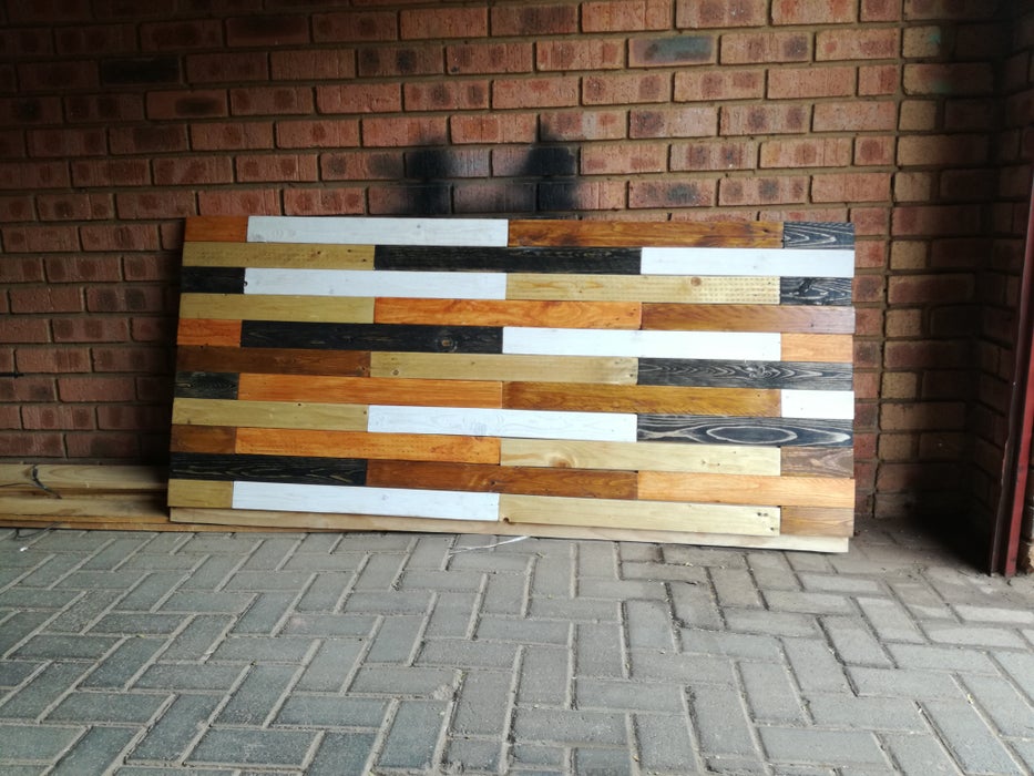 Reclaimed Pallet Wood Headboard - Image 1