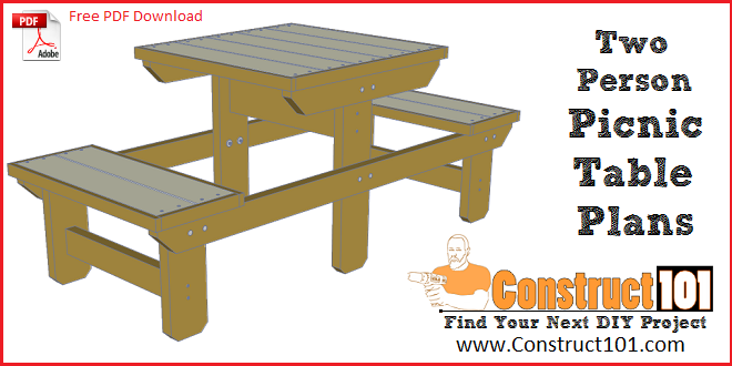 Two Person Picnic Table Plans – Free PDF Download - Image 1