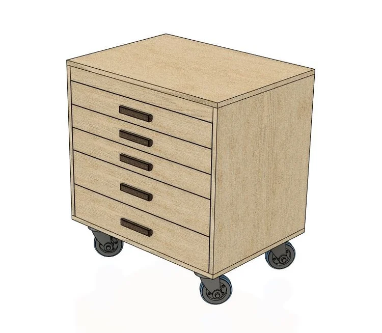 Fisher’s Mobile Tool Cart woodworking plan