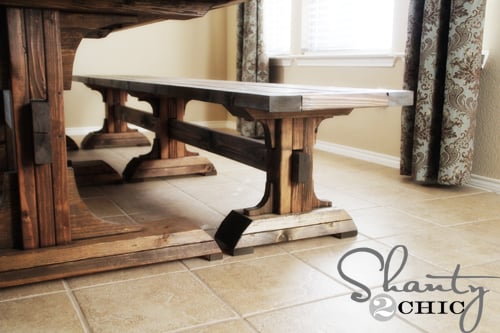 DIY Furniture ~ Triple Pedestal Bench - Image 1