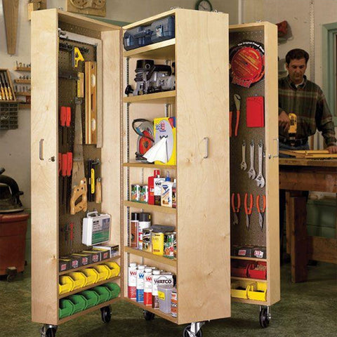 Downloadable Woodworking Project Plan to Build Mobile Tool Cabinet - Image 1