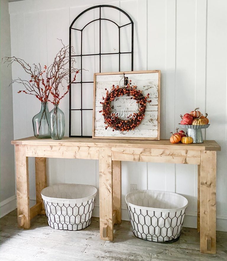 DIY Farmhouse Console Table - Image 1