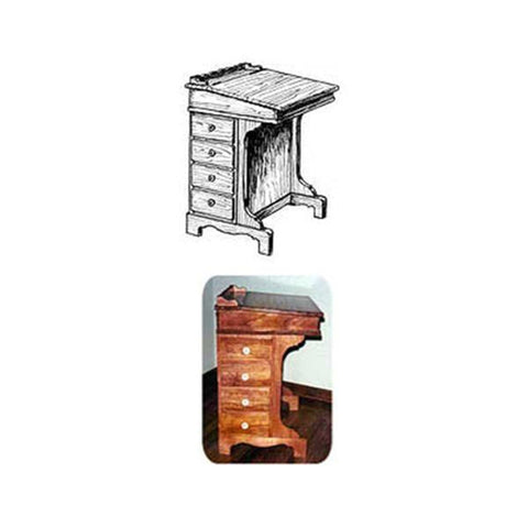 Woodworking Project Paper Plan to Build Captain’s Writing Desk woodworking plan
