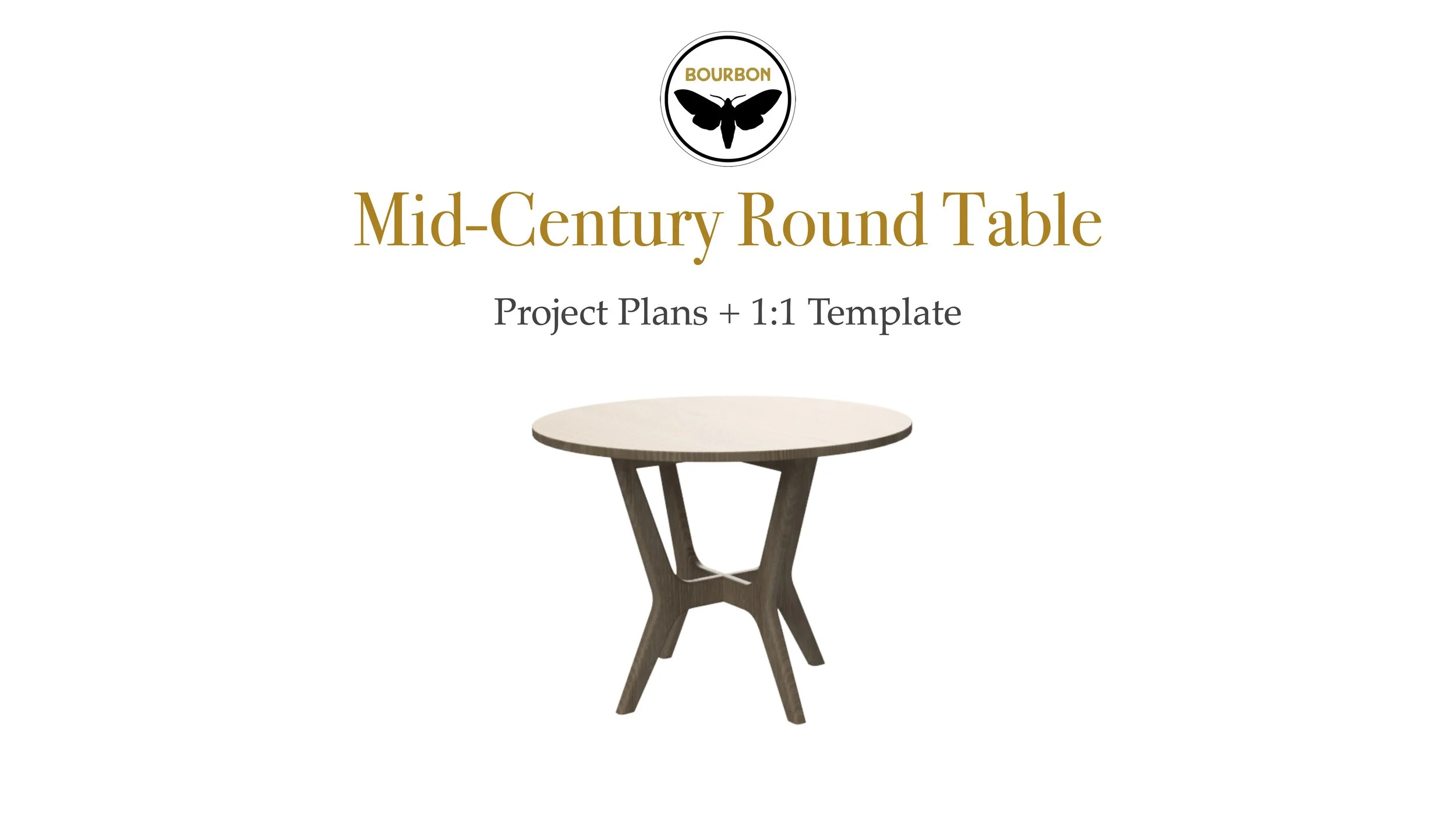 Mid-Century Round Table Plans + Templates - Image 1