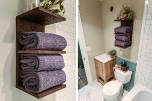 Wall-Mounted Towel Shelf - Image 1