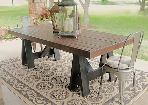 Sawhorse Outdoor Table woodworking plan