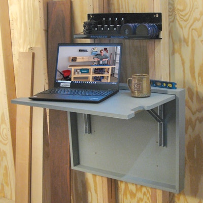 Folding Wall Desk Plan woodworking plan