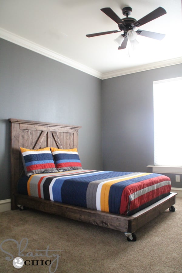 DIY Platform Bed on Wheels woodworking plan