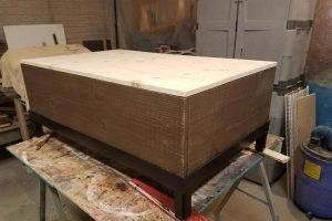 Upholstered Top Storage Coffee Table woodworking plan